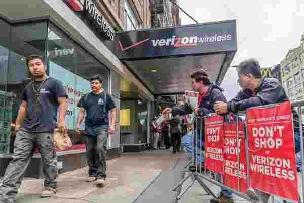 Verizon，工会同意加薪，结束罢工的新工作